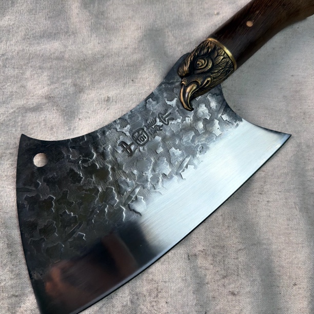 192 龙泉昊天宝剑高锰钢锻打铜装小屠龙刀木炳未开刃