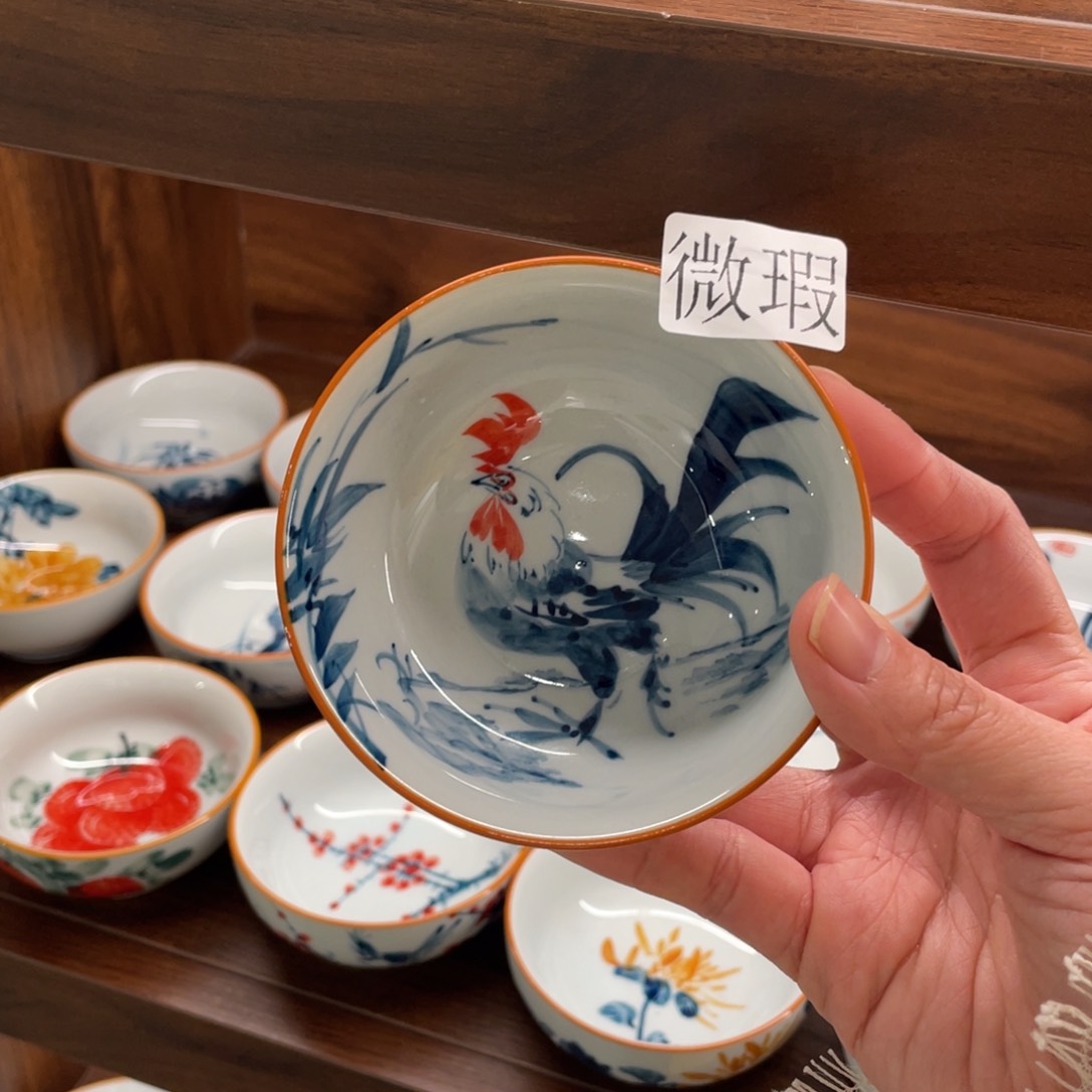 微瑕釉下彩纯手绘