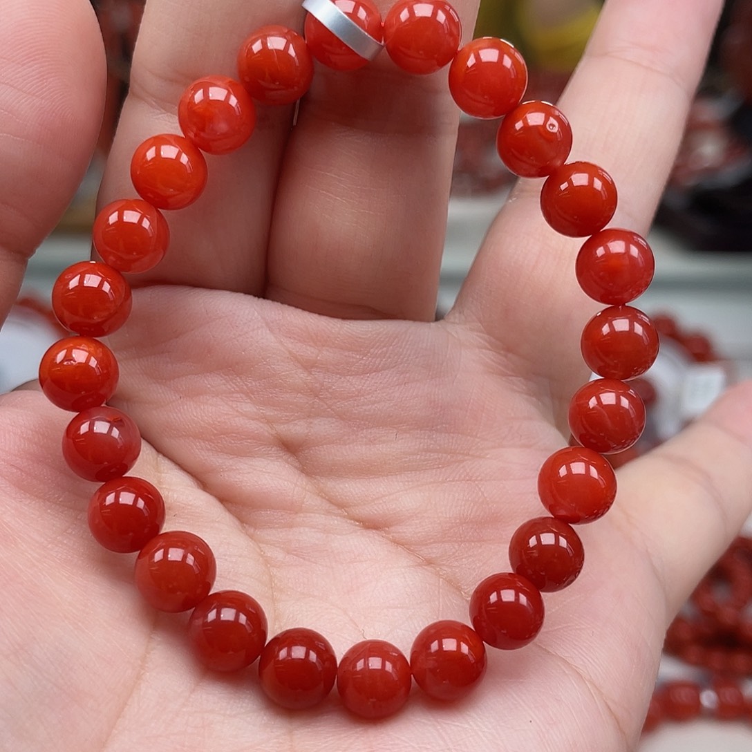 南红玛瑙未镶嵌手链