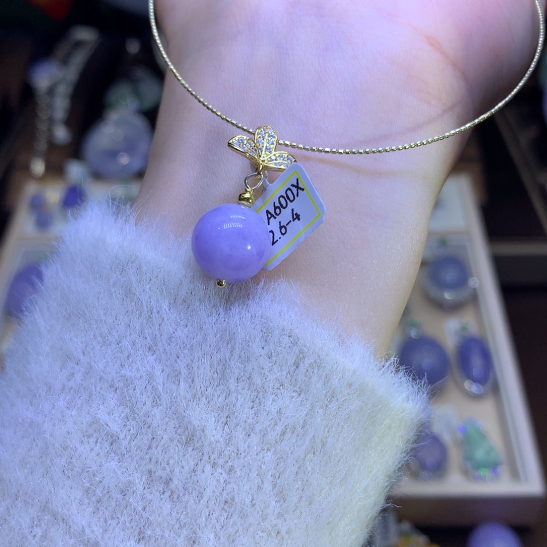 翡翠颈饰银S925镶嵌翡翠