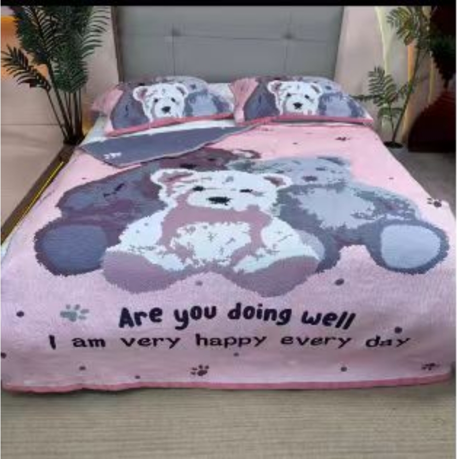 粉红熊 150*200cm加厚舒适床盖