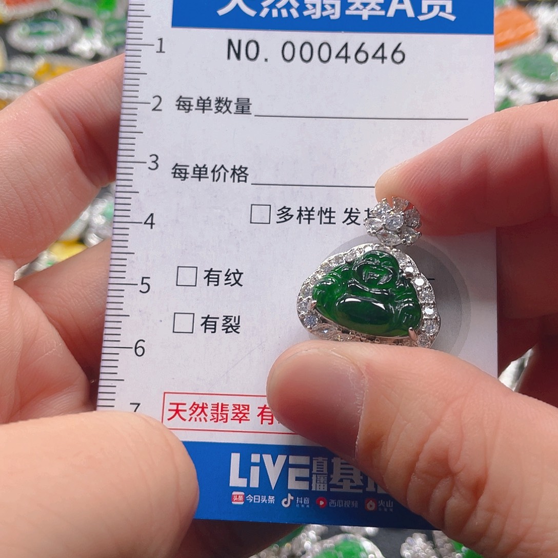 翡翠未镶嵌吊坠(不含链)