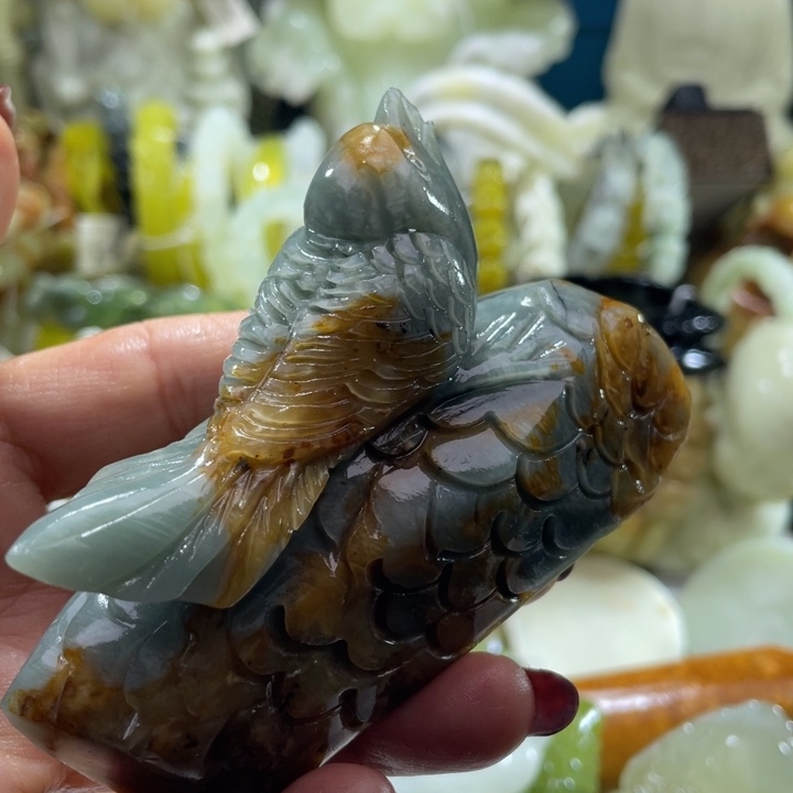 《***佛岫玉未镶嵌摆件90