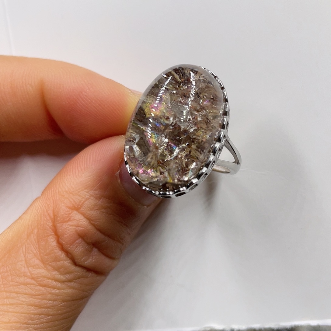 【闪购商品】水晶戒指银S925镶嵌戒指