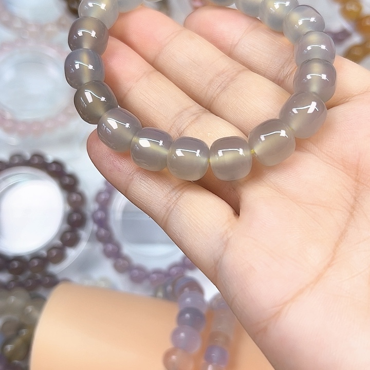 玛瑙/玉髓合金玛瑙玉髓手链卡十