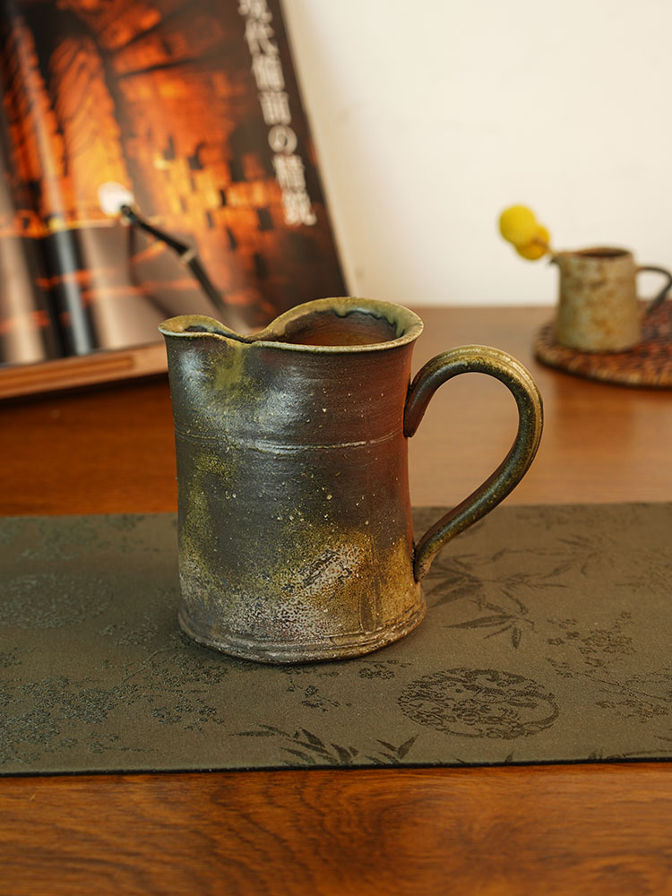 伊禾集物 日本备前烧手工匠人黑川元晴 凉水壶 咖啡壶 1448#