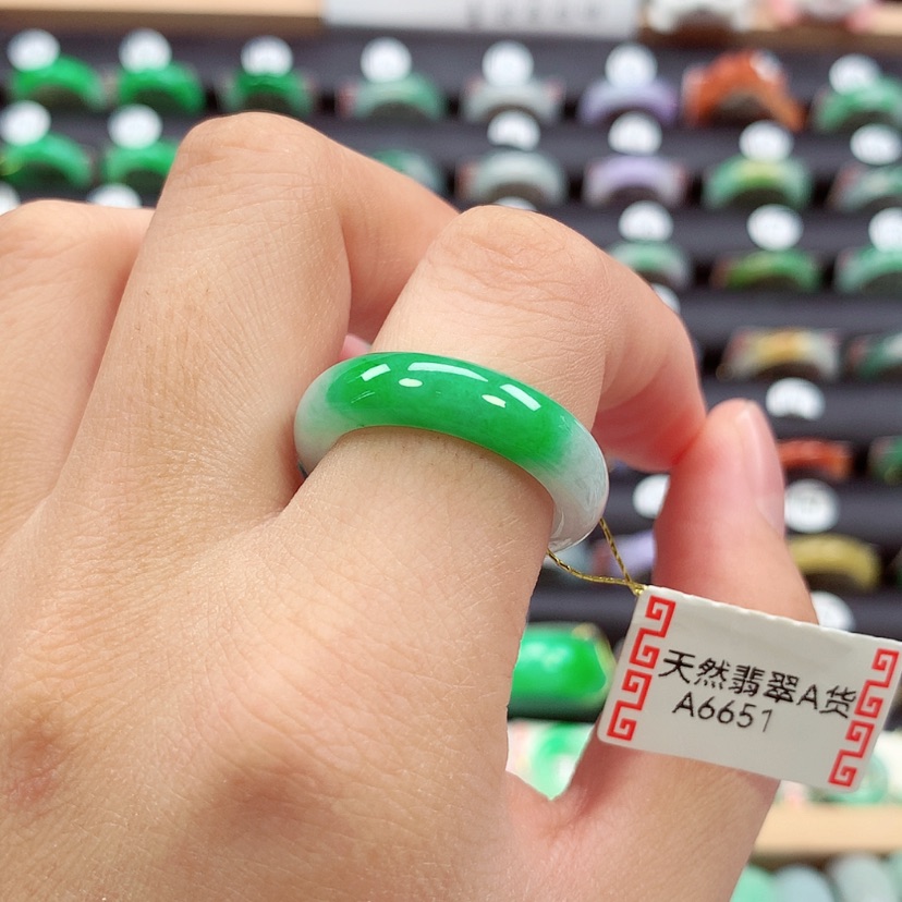 【闪购商品】未镶嵌戒指翡翠17/18号