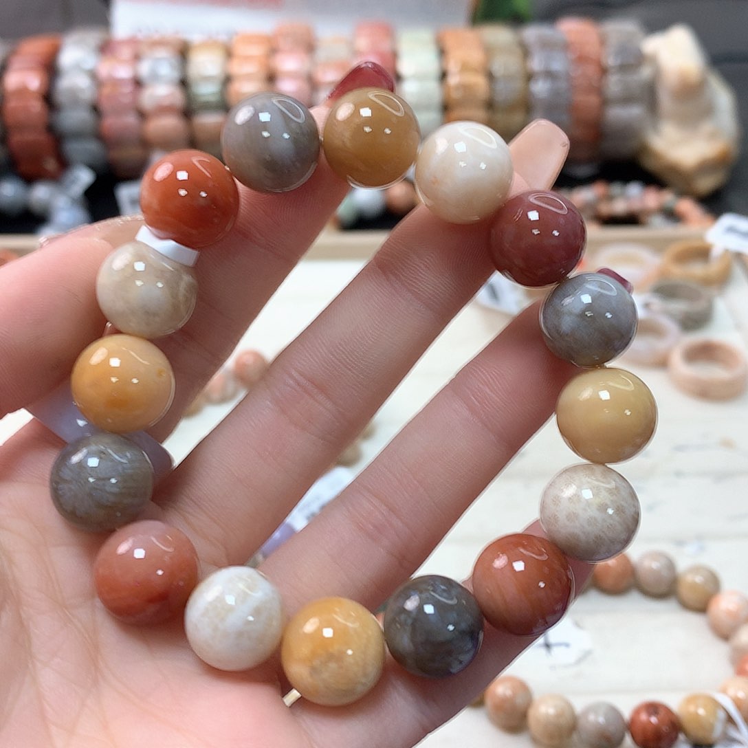 硅化珊瑚（珊瑚玉）手链未镶嵌柠**•287