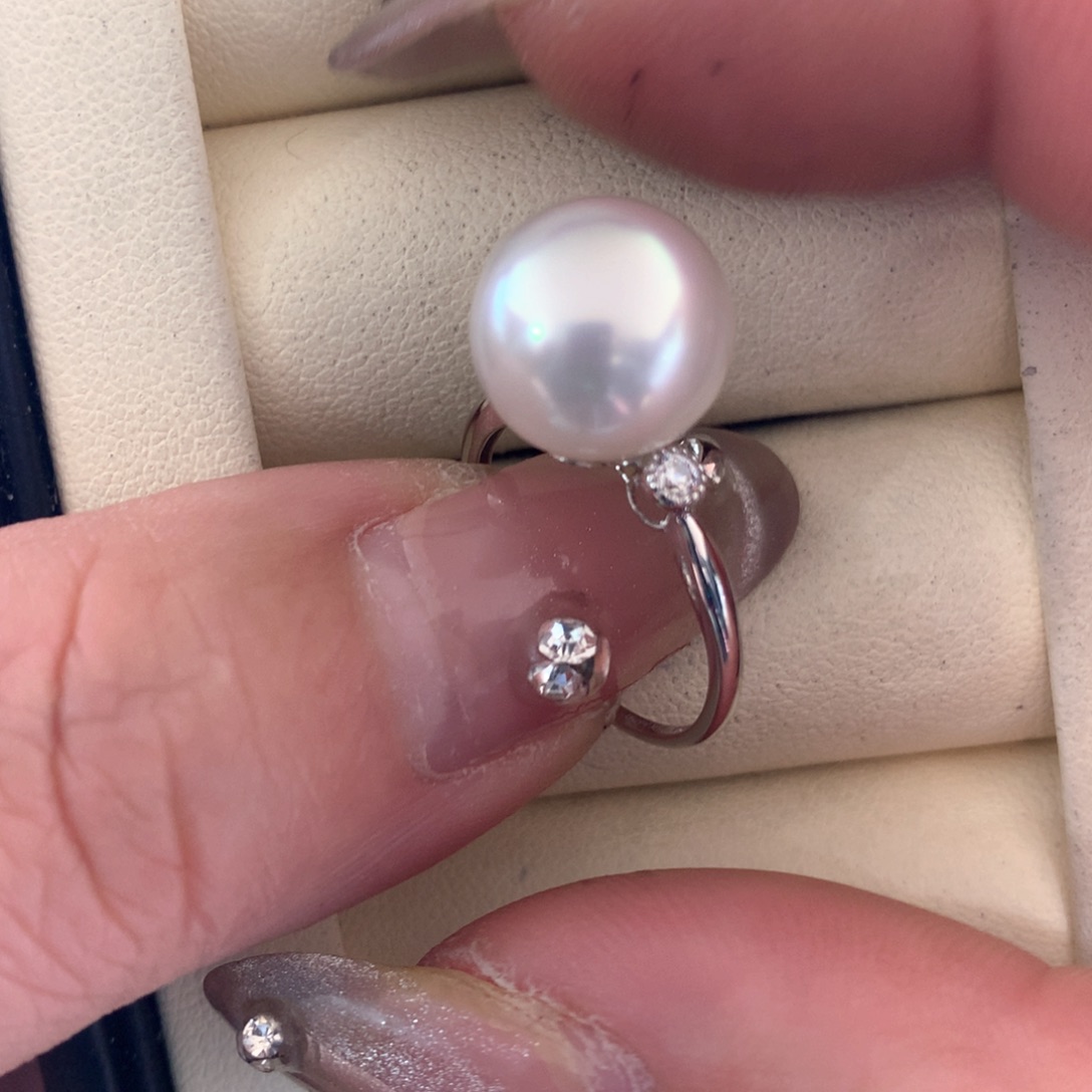 海水珍珠戒指18K金镶嵌