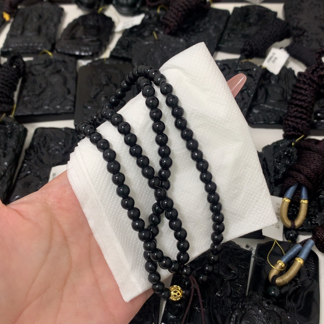 天然缅甸a货钢琴黑挂件