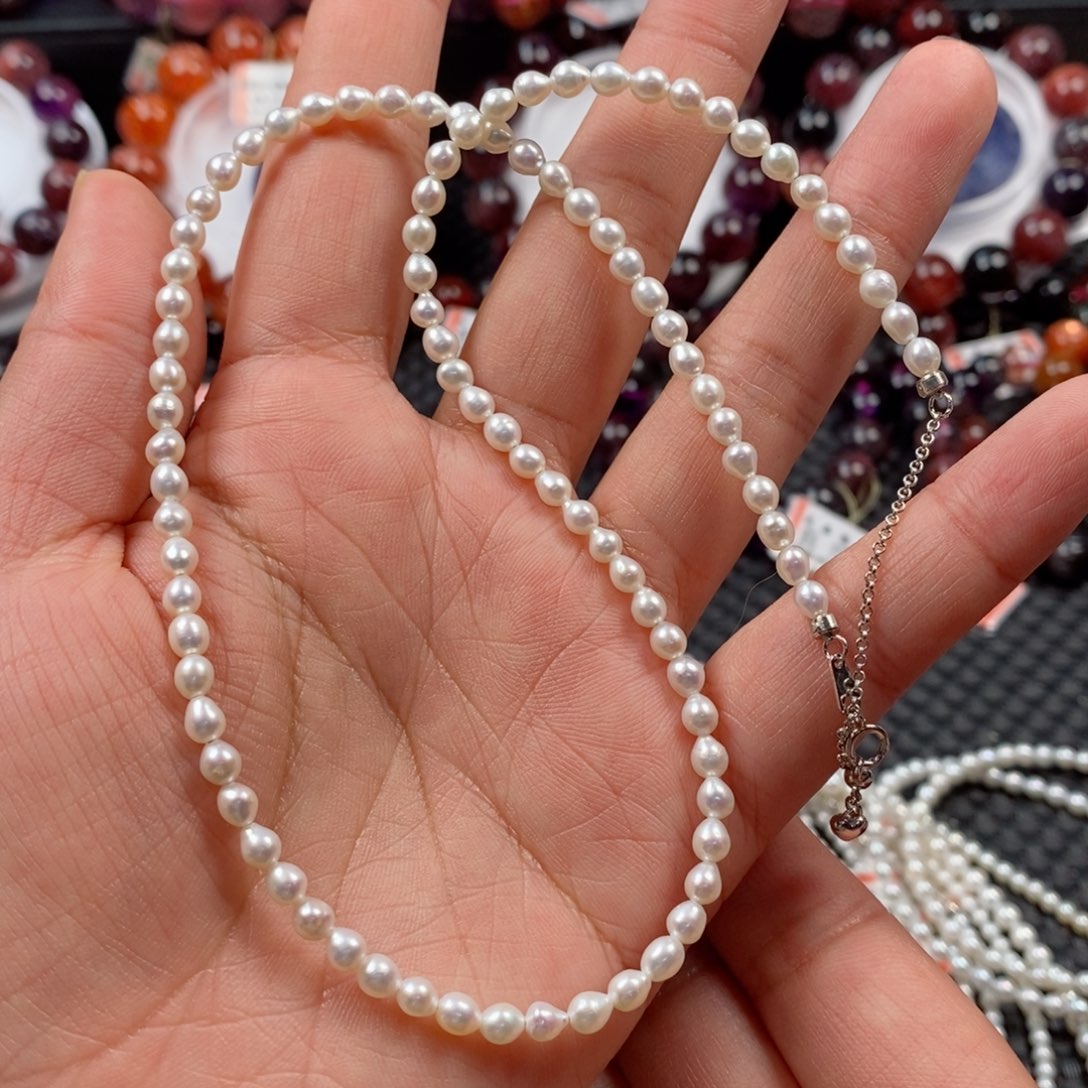 淡水珍珠多样性单发4mm银S925镶嵌