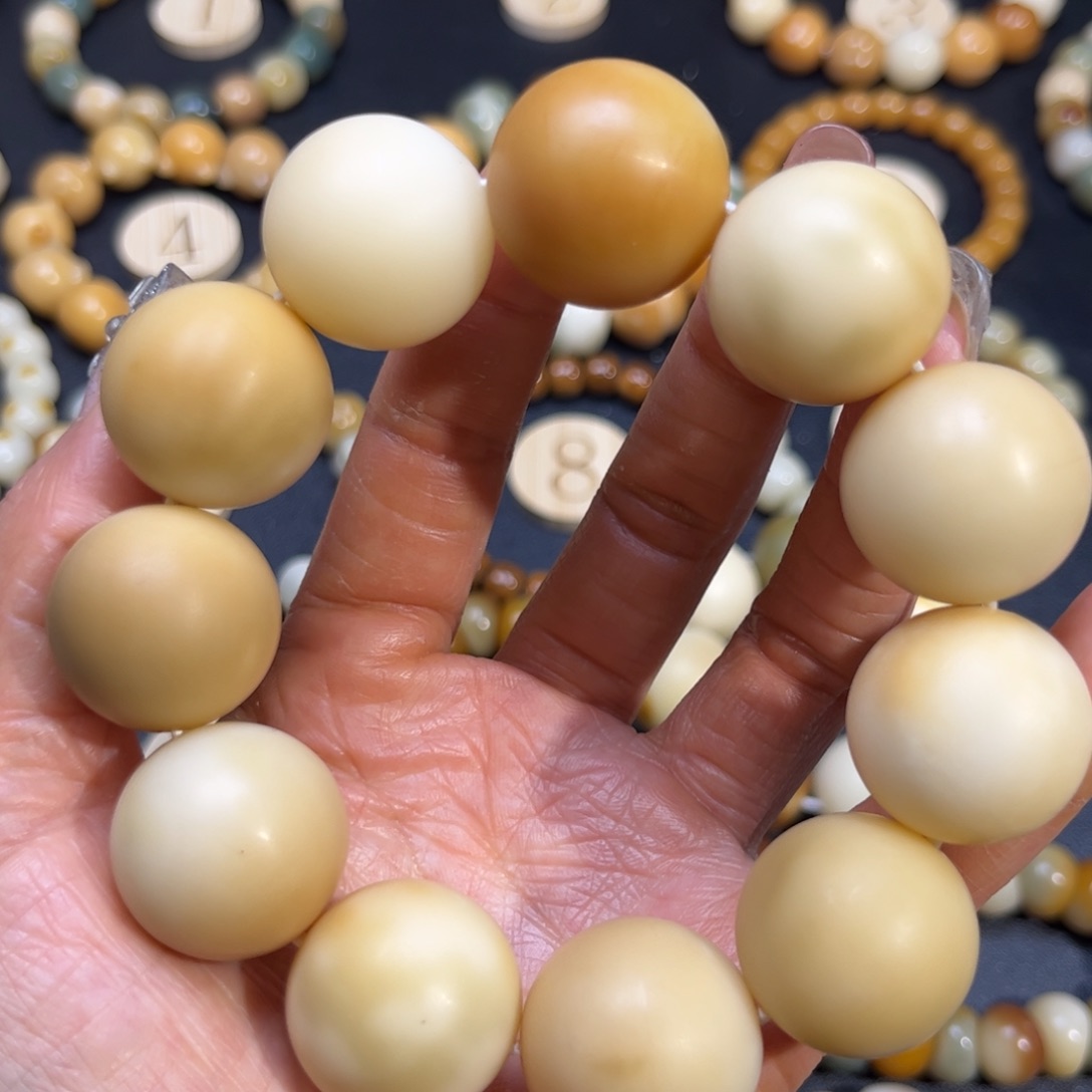 菩提根/象牙果吊坠卡23金粉瓜微瑕