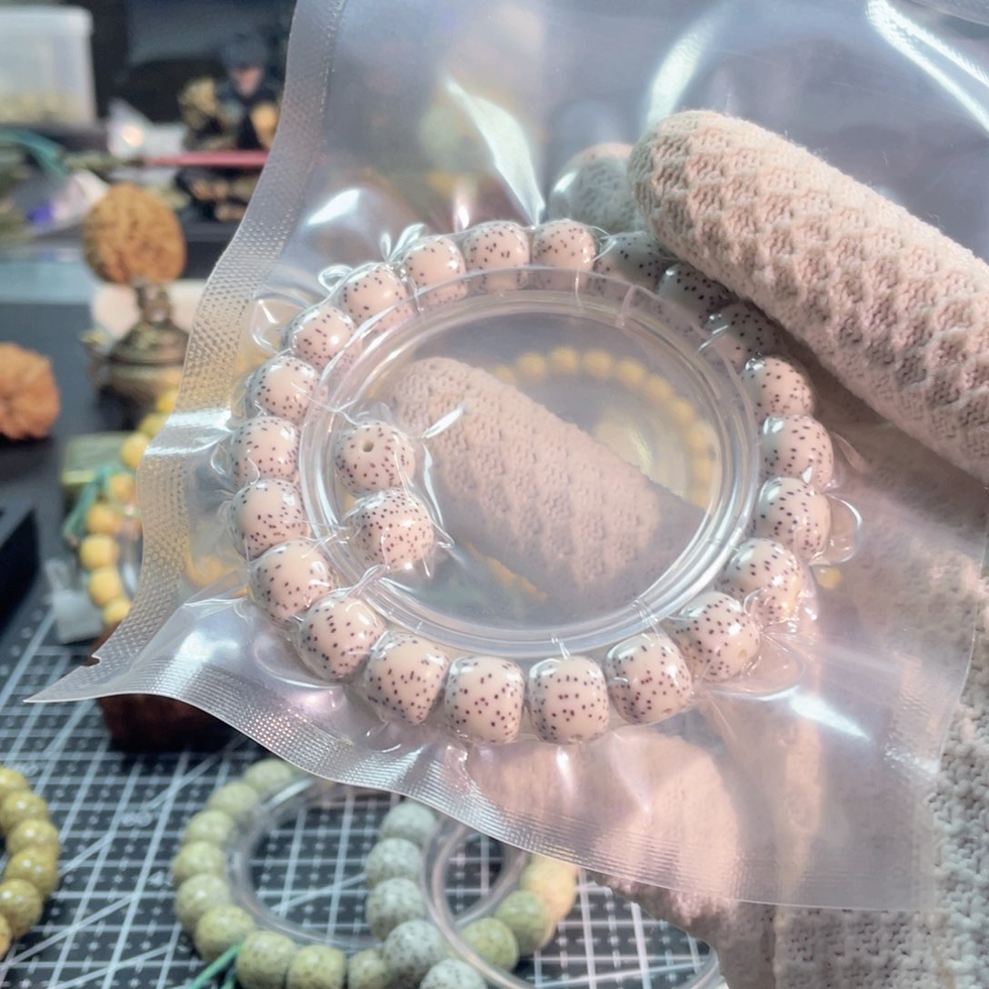 星月菩提手串十*呀原生态星月菩提原白手串10.9