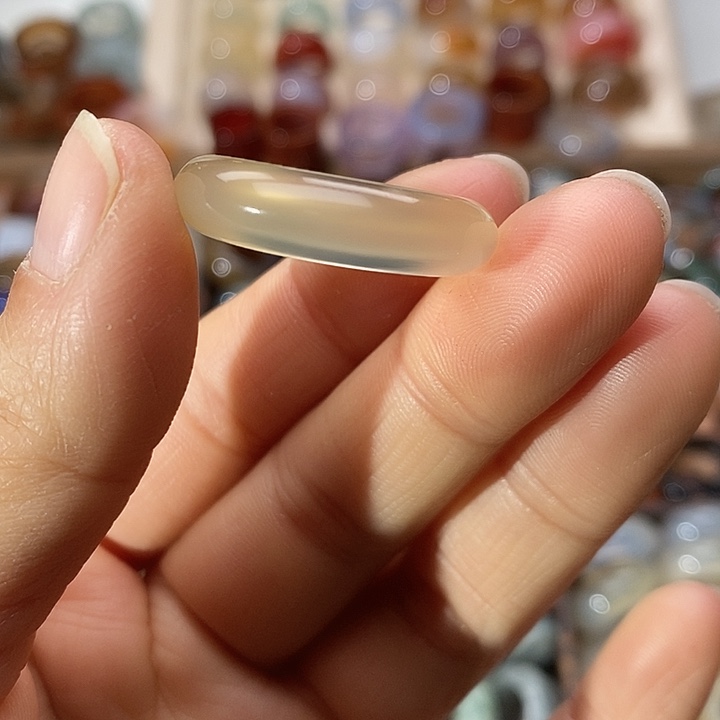 玛瑙/玉髓未镶嵌戒指A 2不退换港22内径19.7