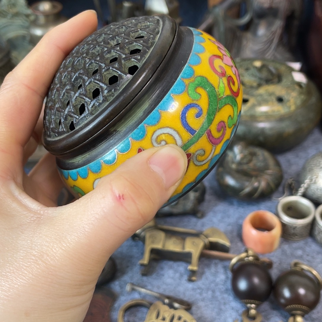 愿***心铜摆件一个小物件。 