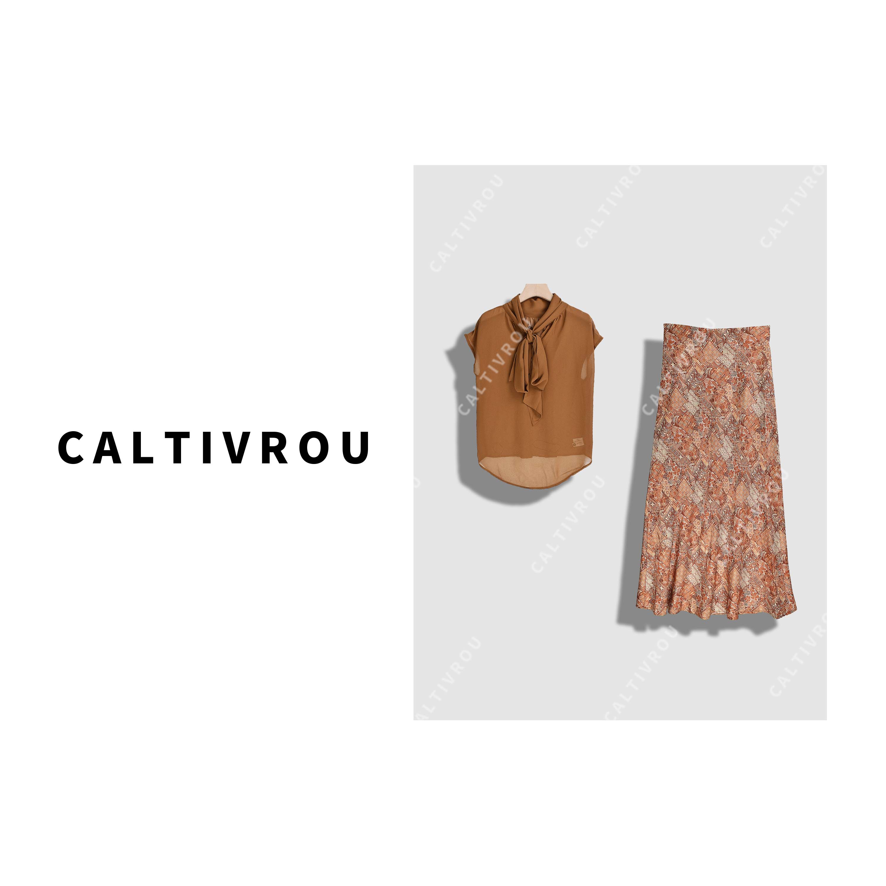 Caltivrou气质简约百搭时尚优雅套装-Y17590