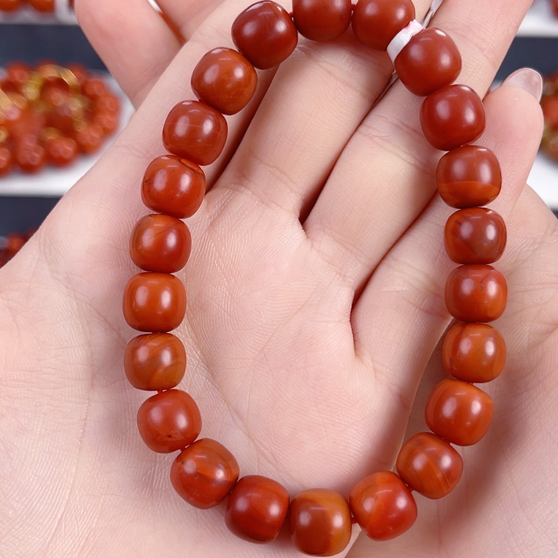 南红玛瑙未镶嵌保山阿东寨9mm老型手串