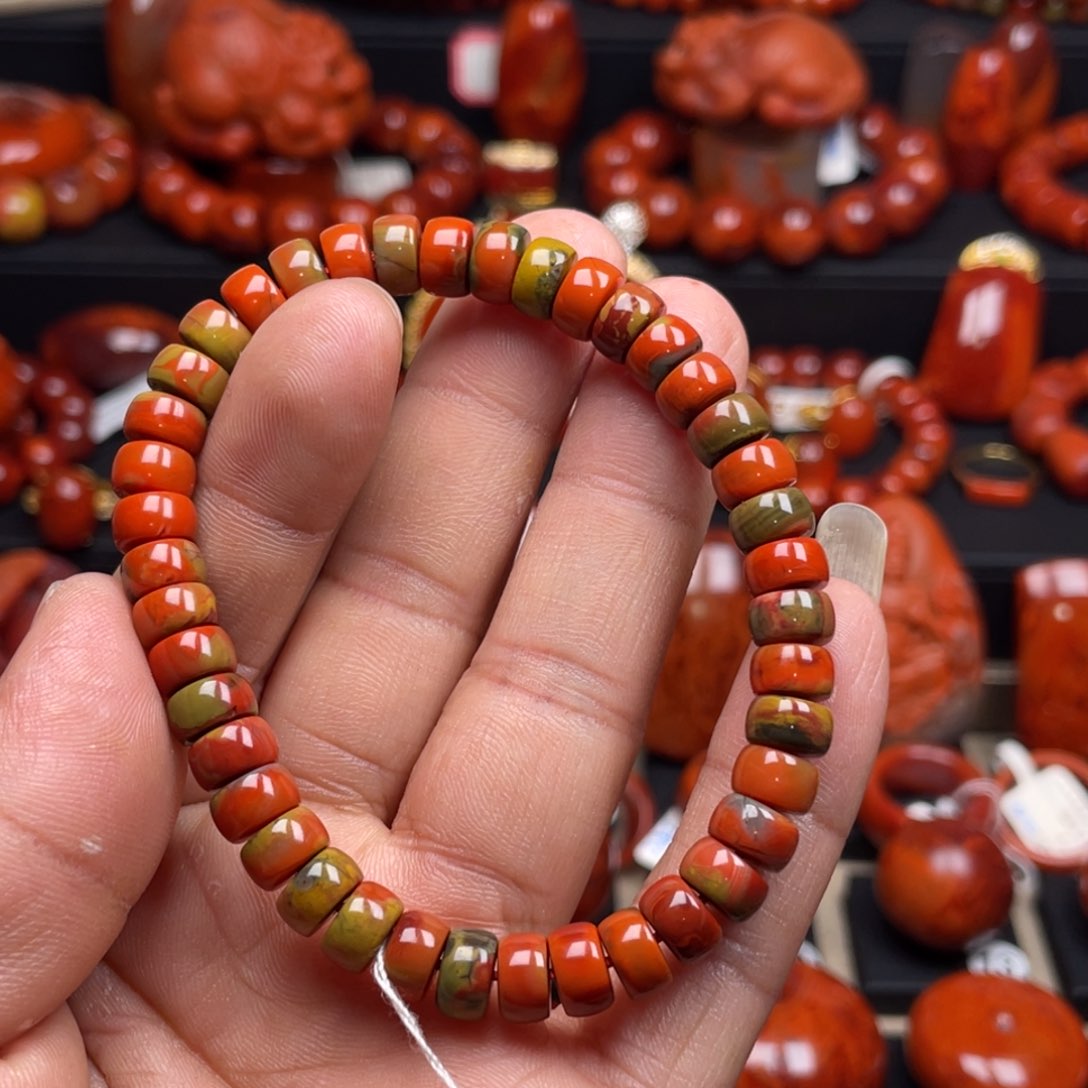 南红玛瑙珠宝奇石未镶嵌单圈7