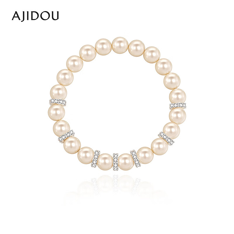 非金属合成锆石手链 AJIDOU阿吉豆手链女款珍珠手串