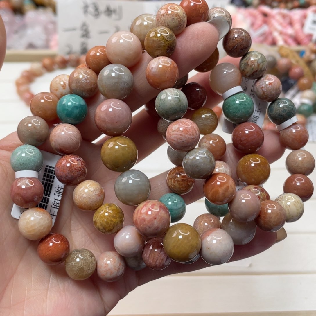 未镶嵌手链硅化玉G***0044