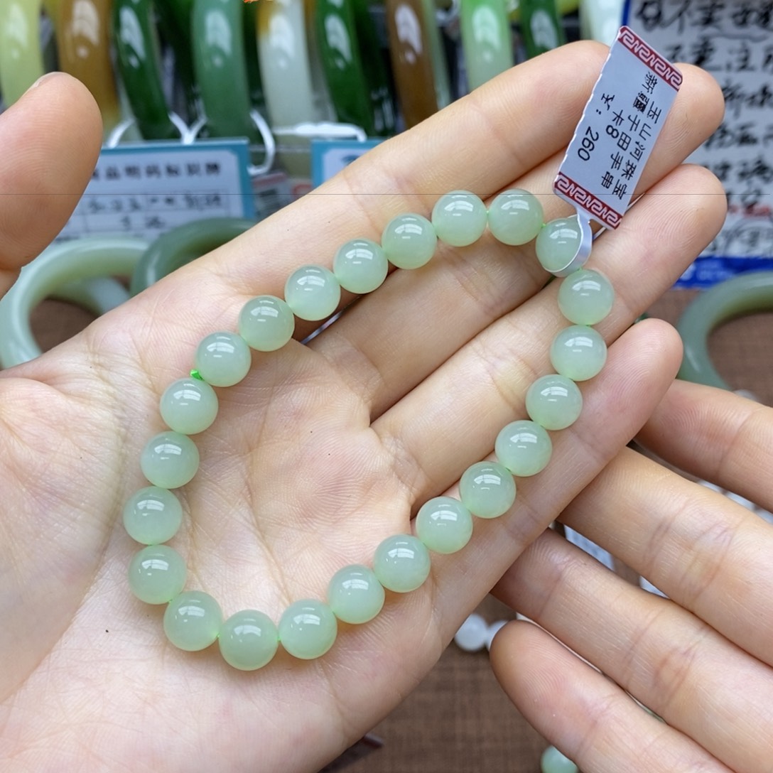 未镶嵌手串和田玉卡8