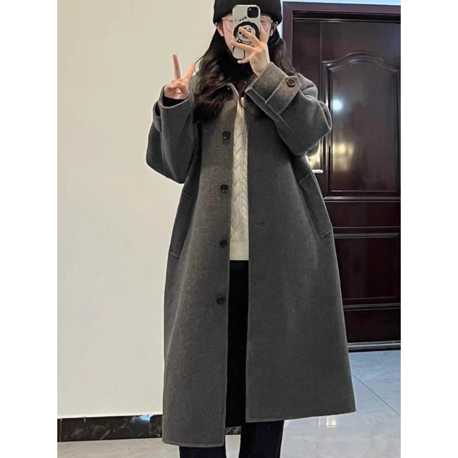 961 高级感羊毛大衣女秋冬季2025新款韩系赫本风