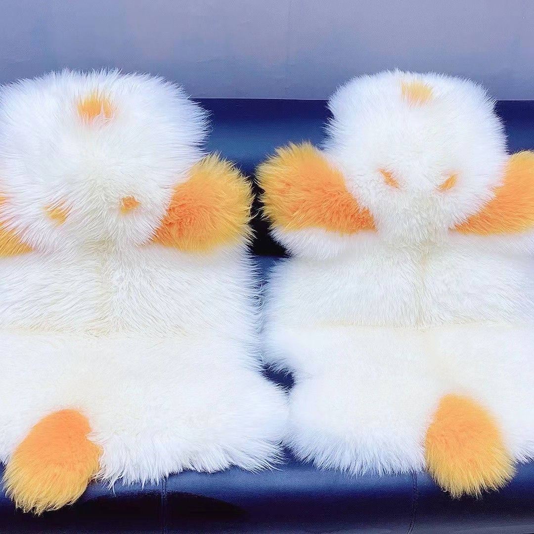 羊皮毛一体可爱卡通沙发垫，椅子垫，地垫