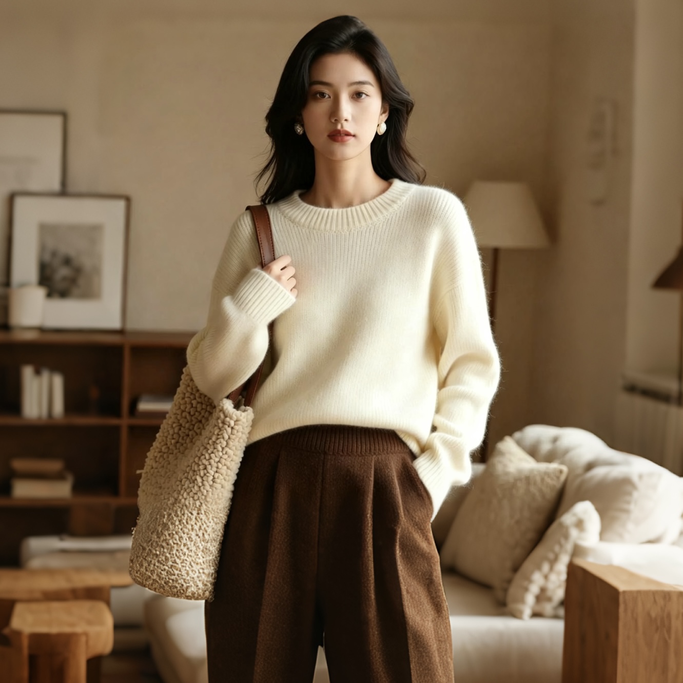 秋冬保暖软糯亲肤山羊绒衫