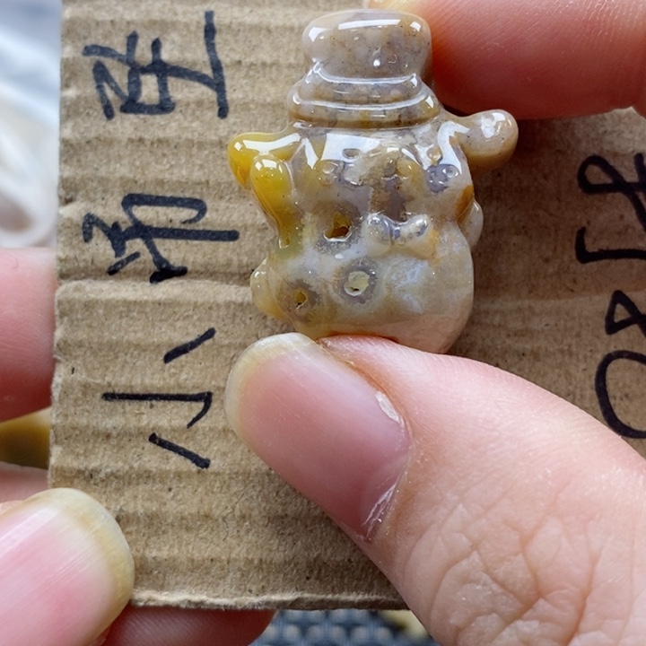 硅化珊瑚（珊瑚玉）颈饰未镶嵌