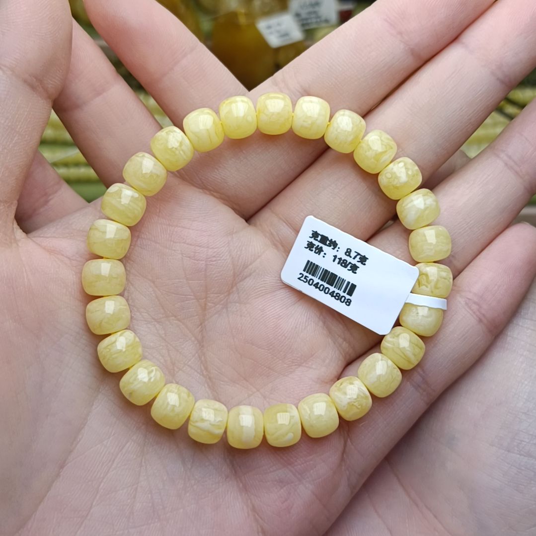 未镶嵌蜜蜡手串8小加精工老型