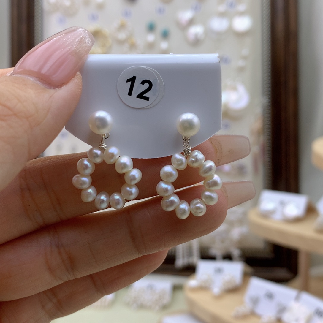 未镶嵌耳饰淡水珍珠