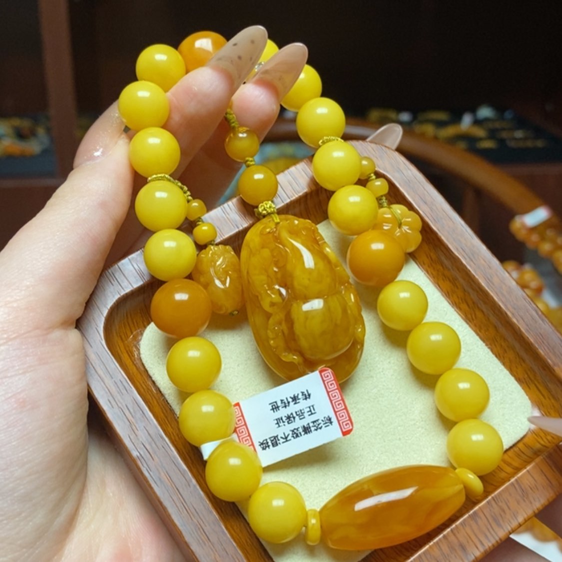 【闪购商品】蜜蜡手链未镶嵌手持