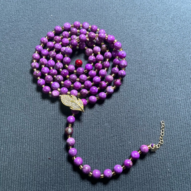 【世 · 舒】 老油紫圆珠腰链   多样性发货SJL-377