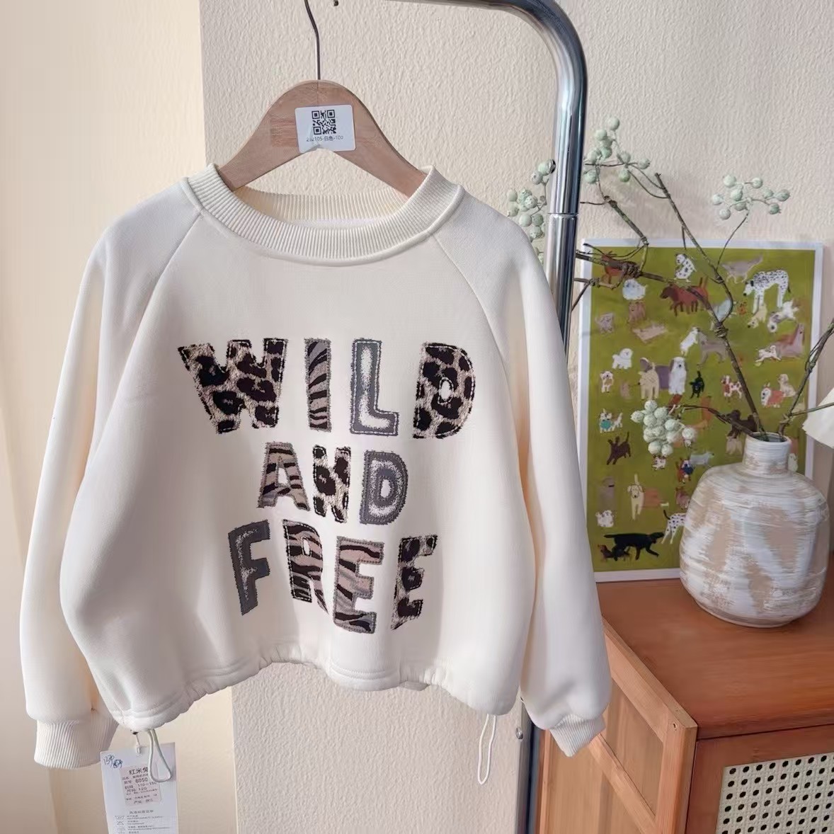 女童冬季加绒加厚韩版棉质卫衣 252222