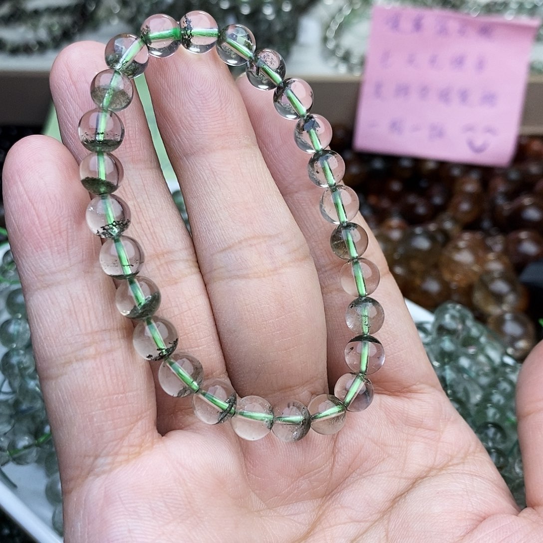 钱***万水晶手链未镶嵌卡7