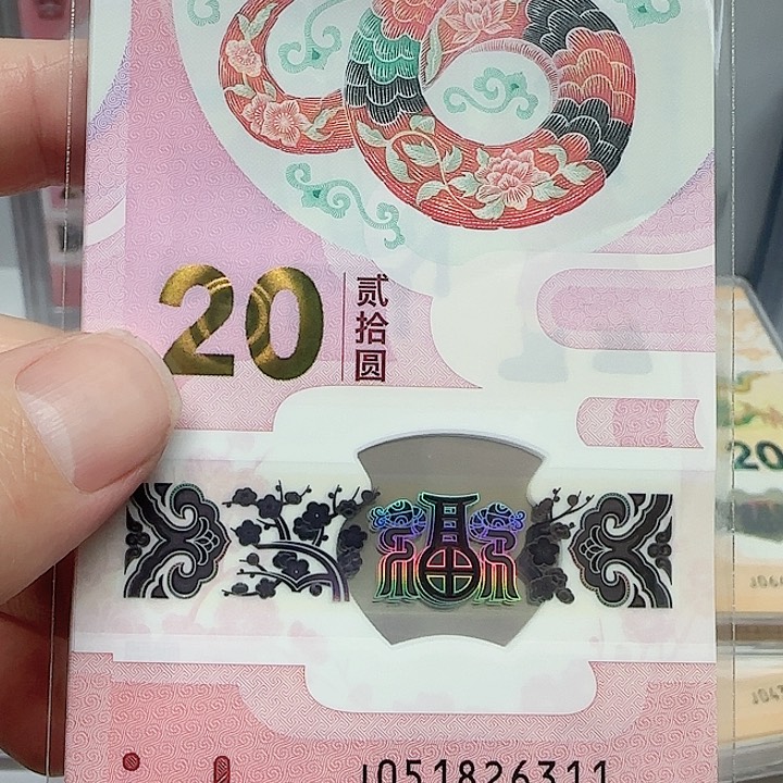 老*子蛇钞标十连号全新真钱号码051826311