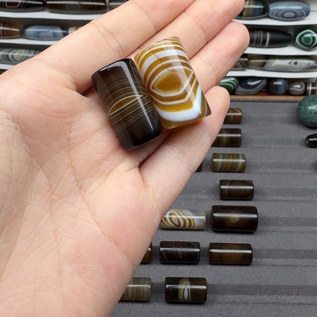 特***迷玛瑙/玉髓合金珠宝半成品右边瑕10