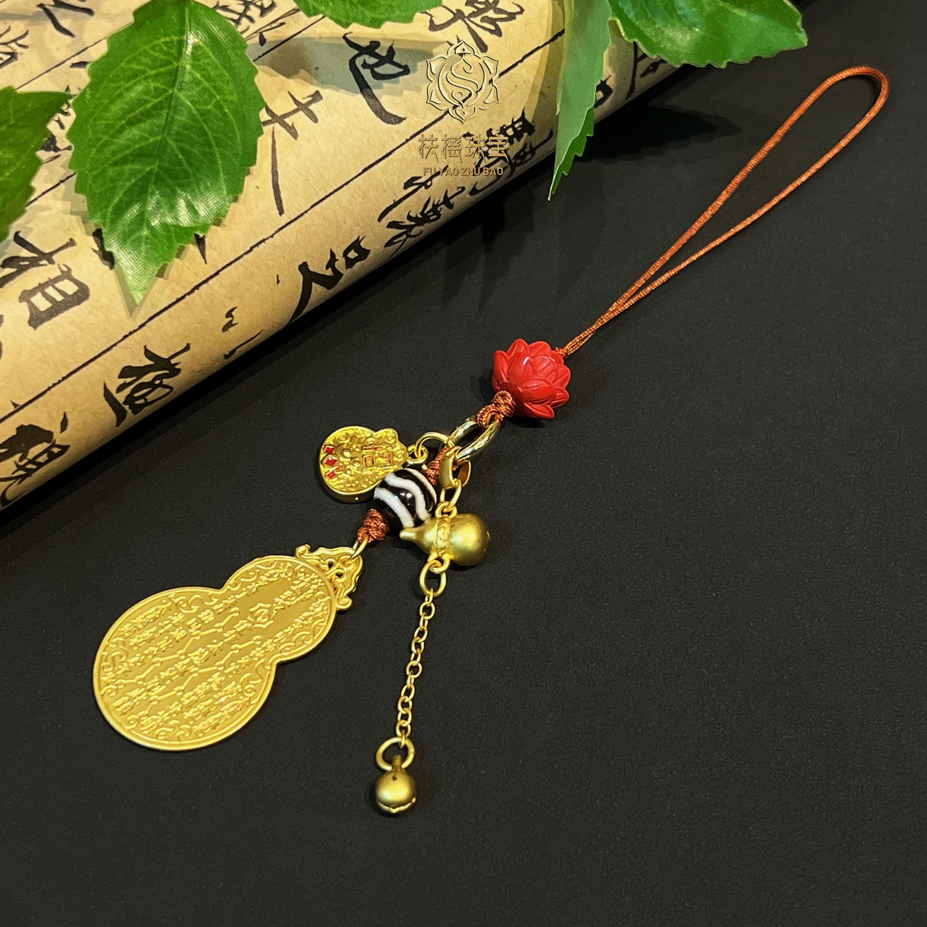 银吊坠 扶摇臻选|葫芦太岁DIY牙牙挂件7150