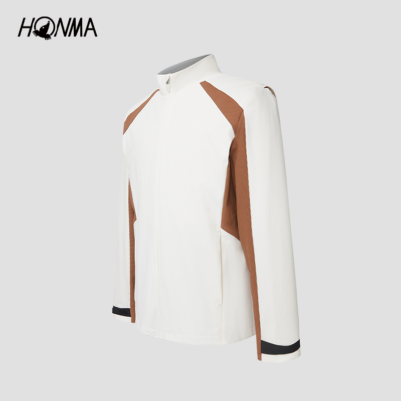 【专业高尔夫】HONMA男士外套针梭拼接弹力上衣外套HMKQ302R504