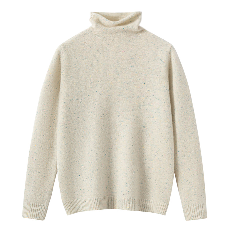 【清仓】儿童堆堆领100%纯羊毛衫秋冬新款纯色长袖针织套衫保暖毛衣