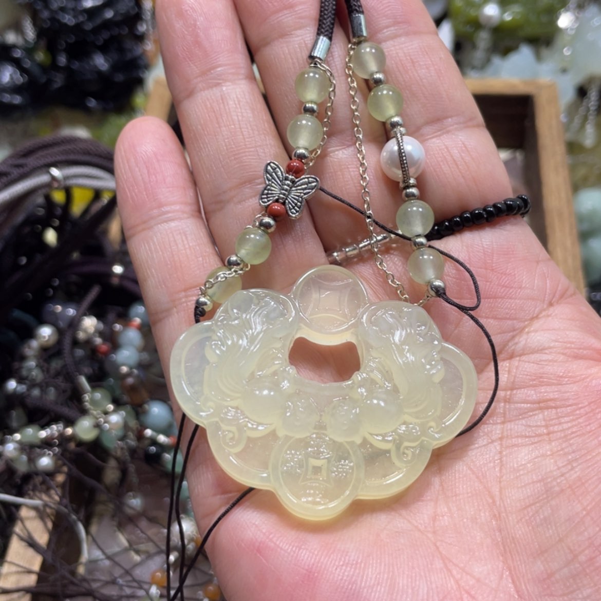 【闪购商品】岫玉颈饰未镶嵌24吊坠