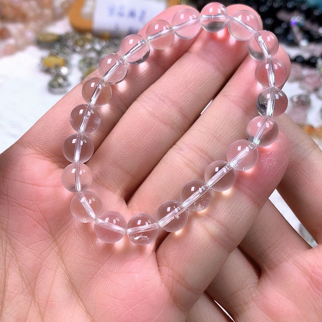 水晶手串未镶嵌天然水晶