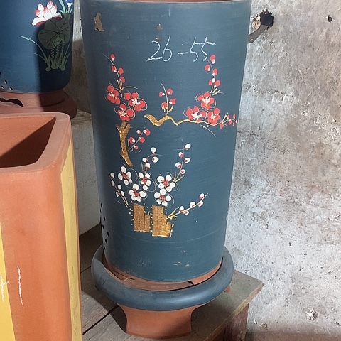 紫砂中国宜兴紫砂花盆　