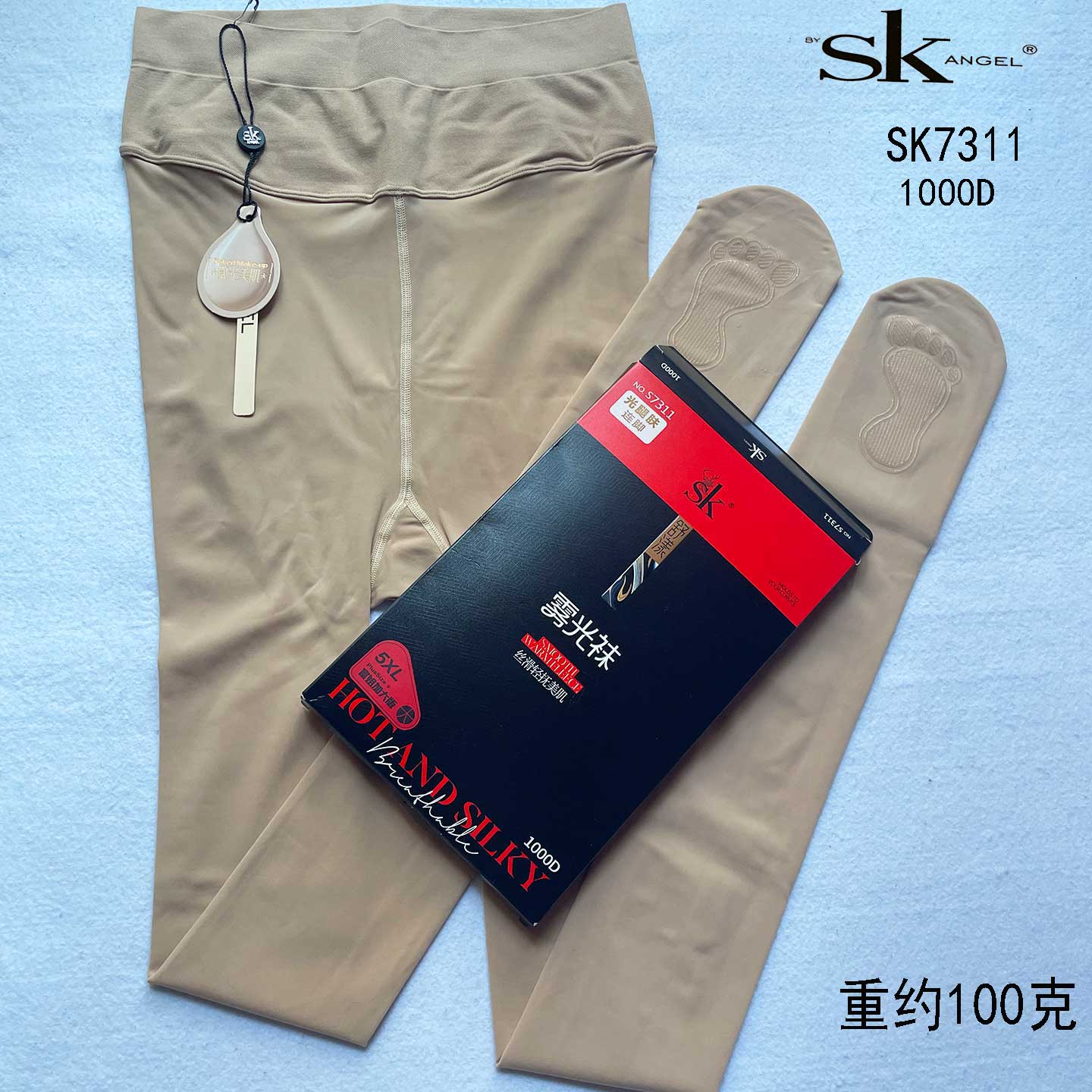 SK7311大码春秋连体袜防滑高弹速干高腰女士连裤袜防勾丝成人丝袜