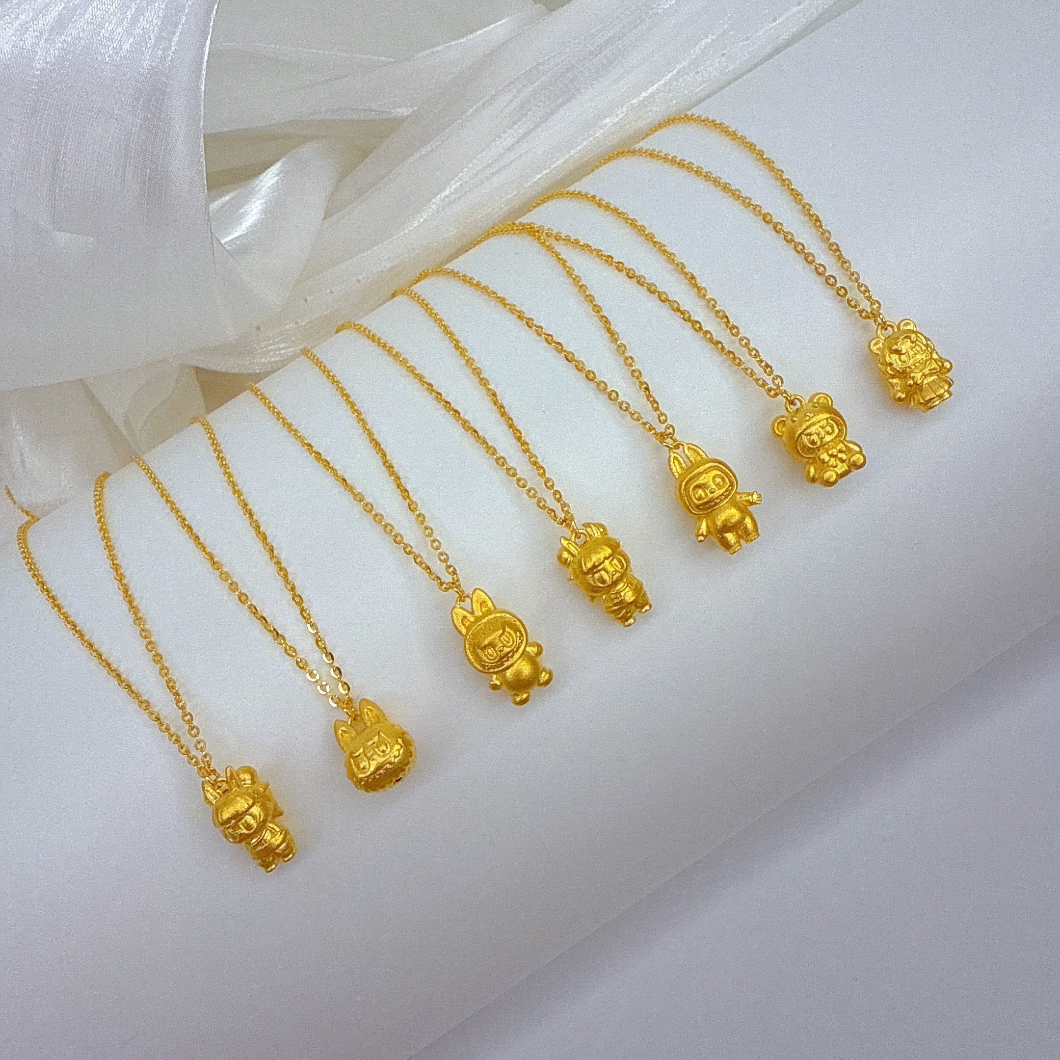 【禧丰金】足金999 拉布布labubu 黄金项链 多样性发一 ！