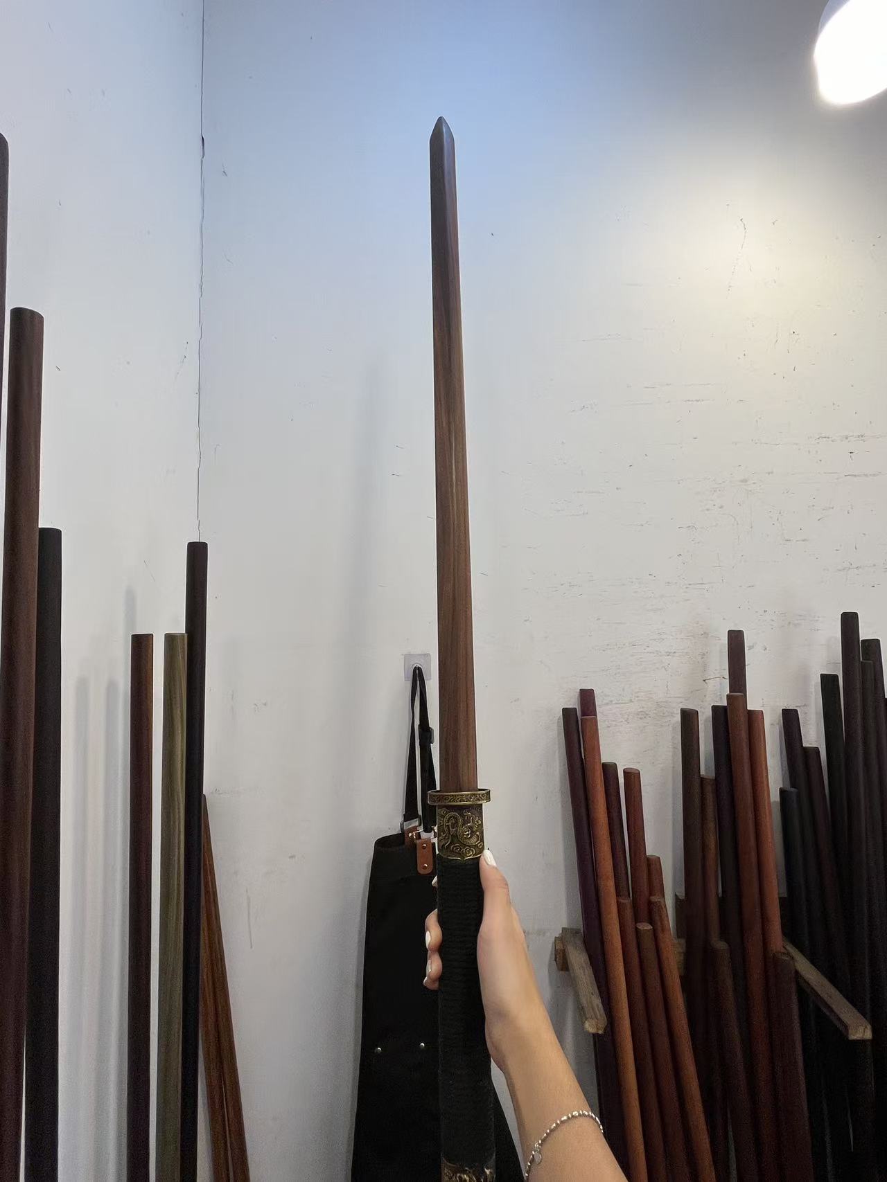 墨香琉璃训练习一体双手剑带金属装具宽3.0 厚1.5 长度80到120cm