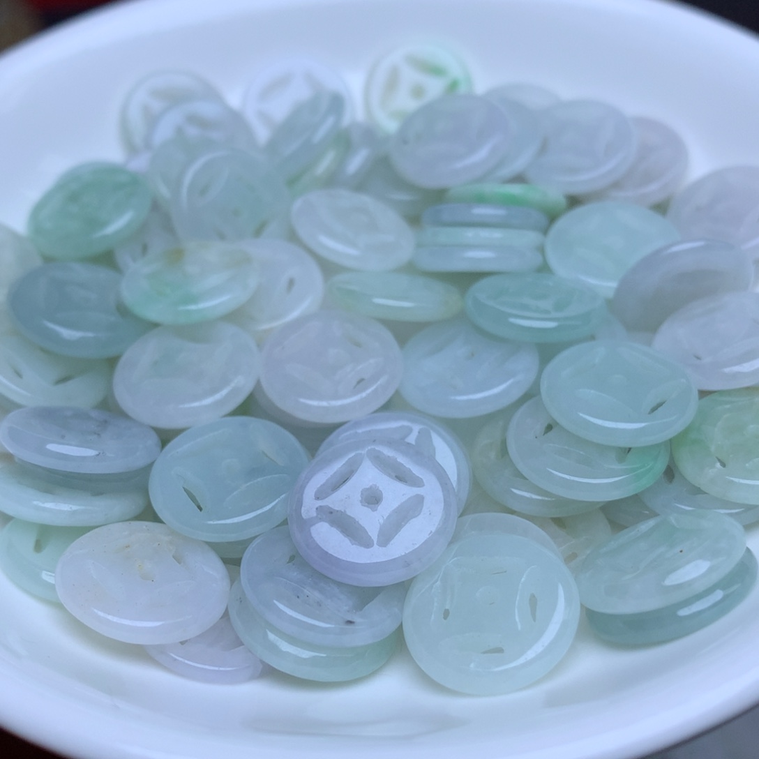 【闪购商品】翡翠手链未镶嵌卡13金钱扣20个