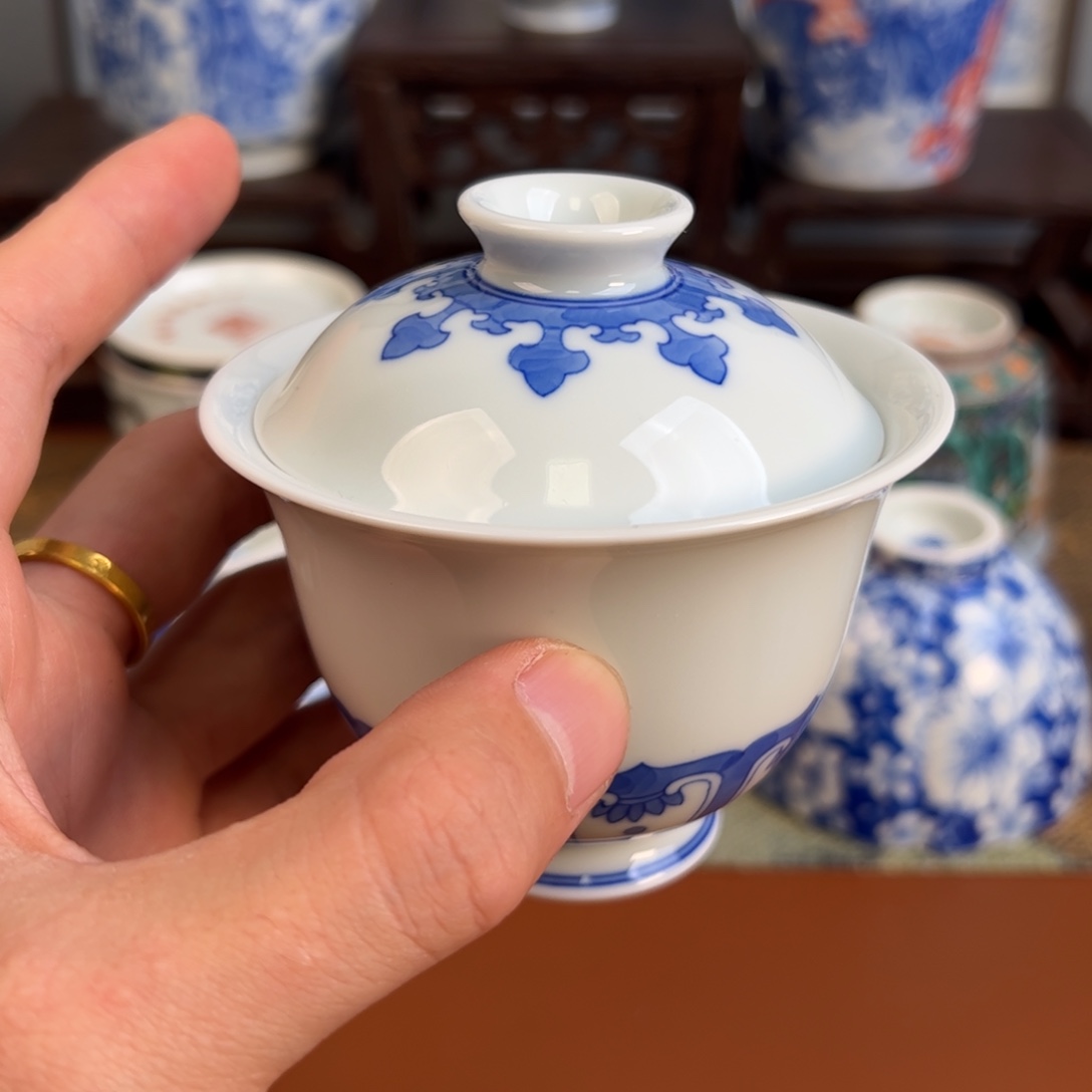 瓷片景德镇茶器手工手绘