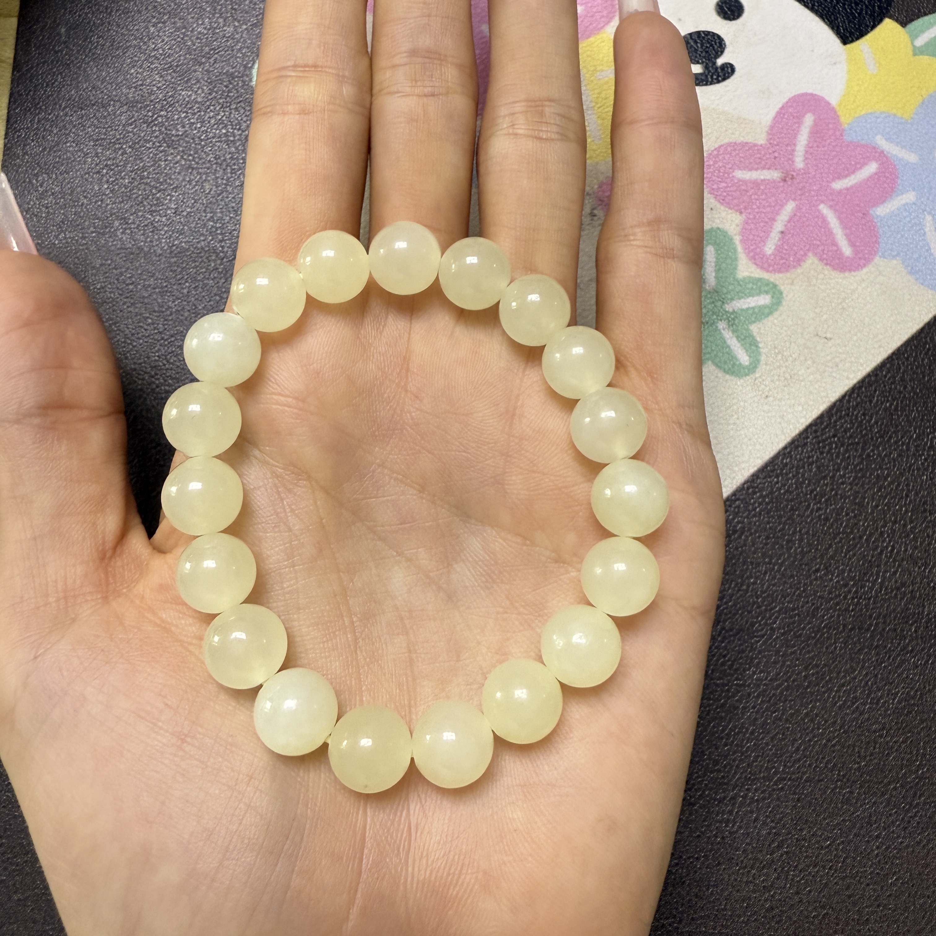 和田玉蜂蜜水手串10mm