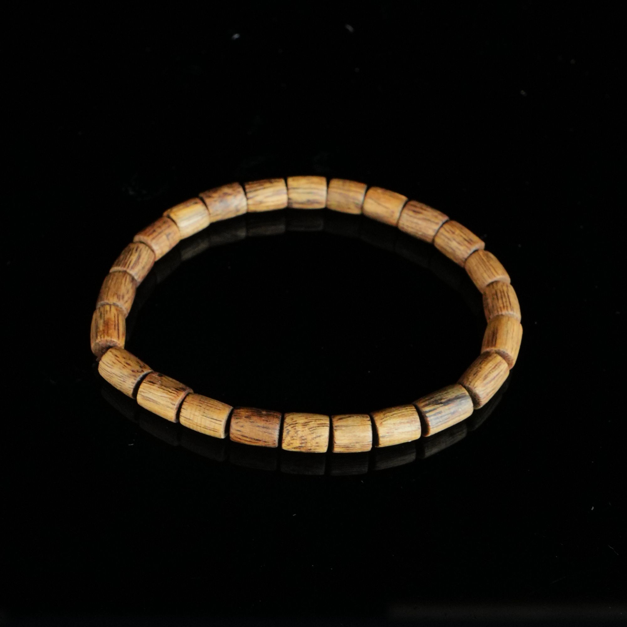 B2525 西马金丝软油沉香随型桶珠手串/ 3.09g